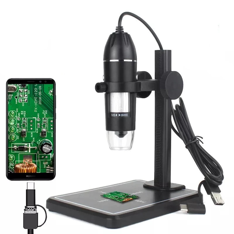 High Cloud Professional USB Digital Microscope 1000X/1600X with 8 LED Lights