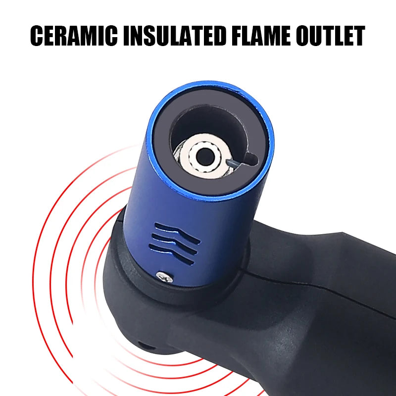 Blue Flame Cigar Lighter for Outdoor Camping - Stylish Torch with Adjustable Spray Gun