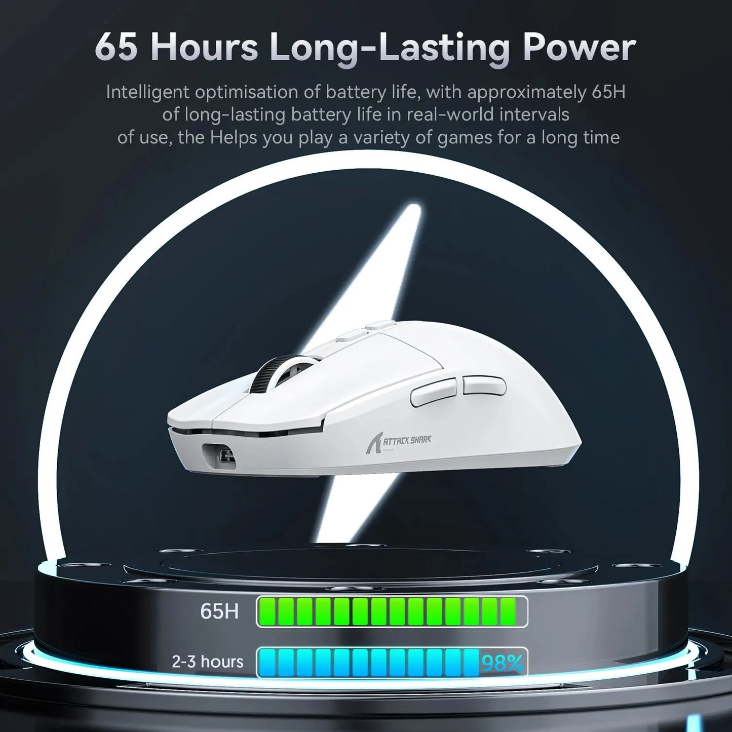 Wireless Gaming Mouse: Lightweight, Charging Base for Laptop/Desktop