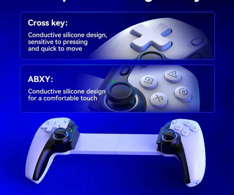Game Controller for Mobile Phones, Tablets, PC, Switch, PS3, PS4 - Bluetooth Dual Hall Sensing Controller